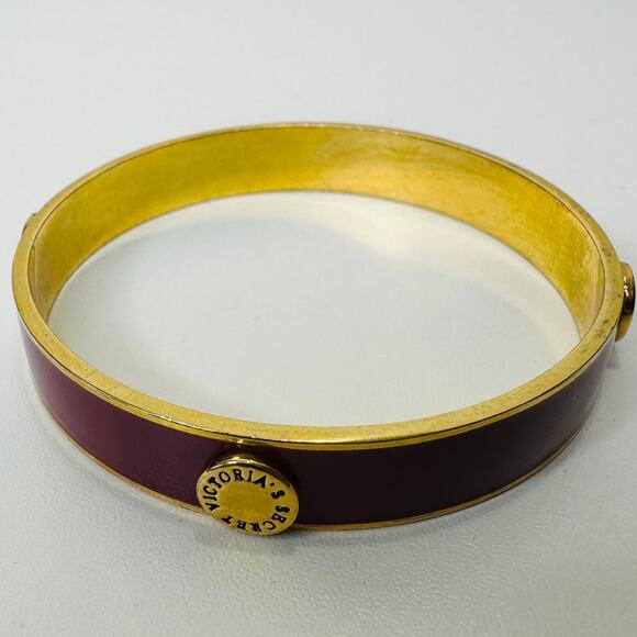 Victoria's Secret Purple & Gold Bangle Monogram Bracelet - Picture 7 of 15